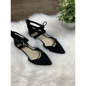 Circus Sam Edelman Black Suede Pointy Toe  Flats
